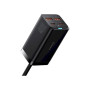 Зарядний пристрій Baseus 2xUSB-C 100W + 2xUSB GaN black (CCGP000101)