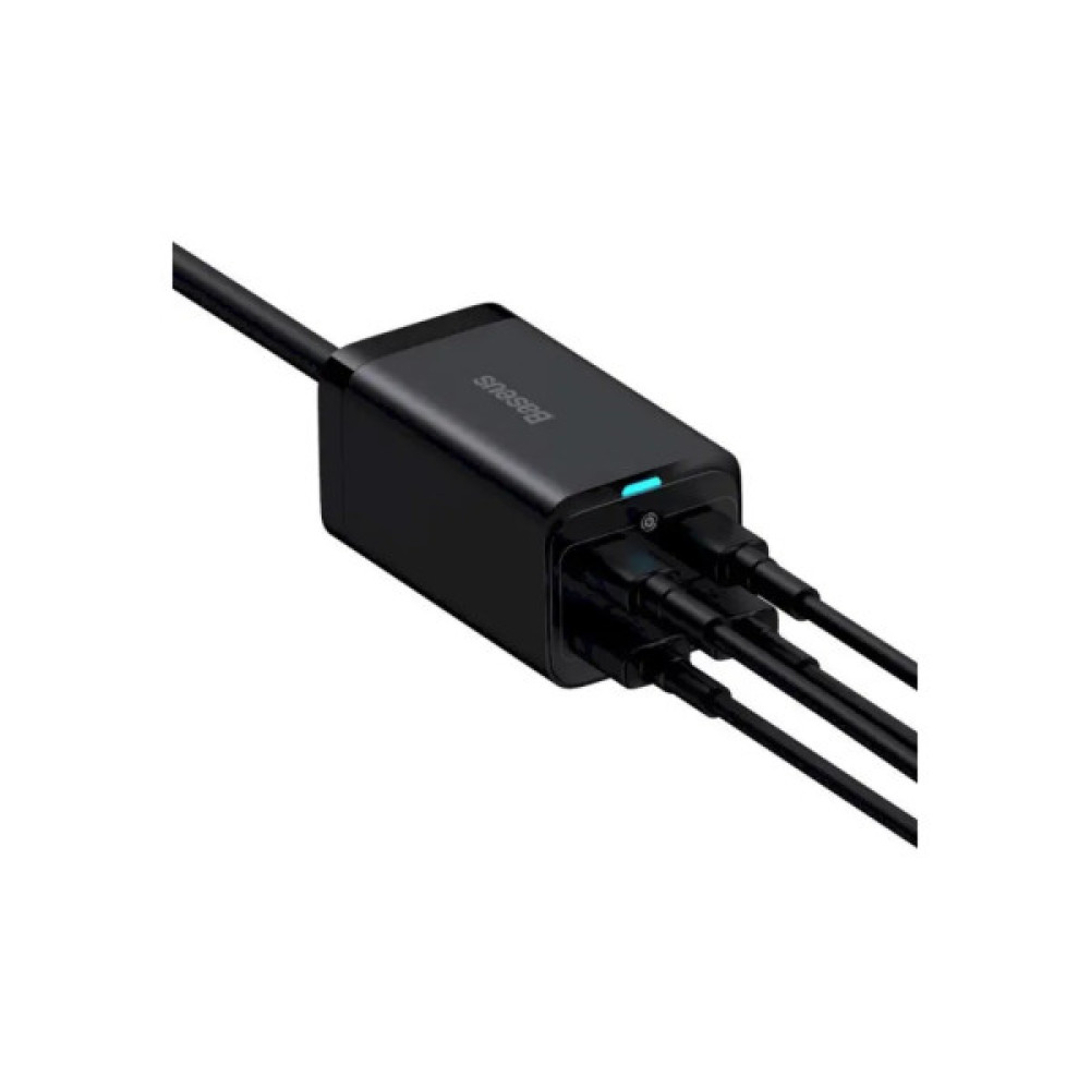Зарядний пристрій Baseus 2xUSB-C 100W + 2xUSB GaN black (CCGP000101)