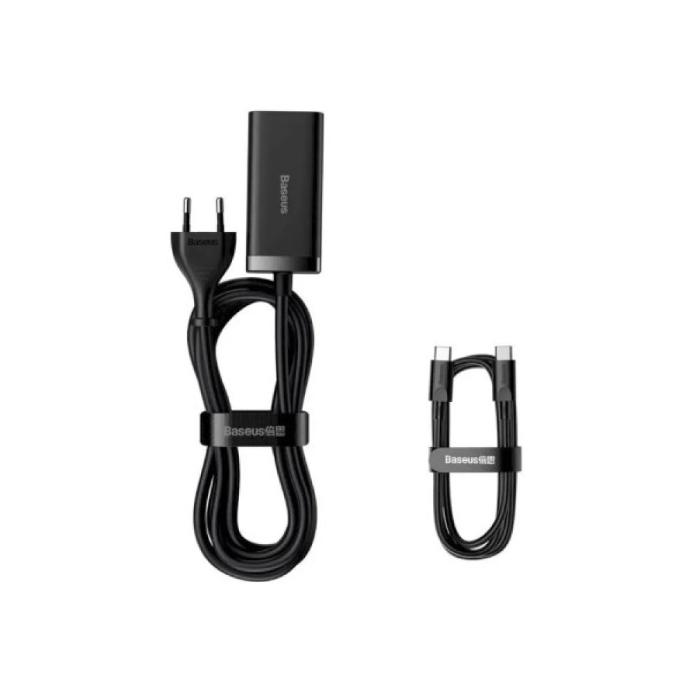 Зарядний пристрій Baseus 2xUSB-C 100W + 2xUSB GaN black (CCGP000101)