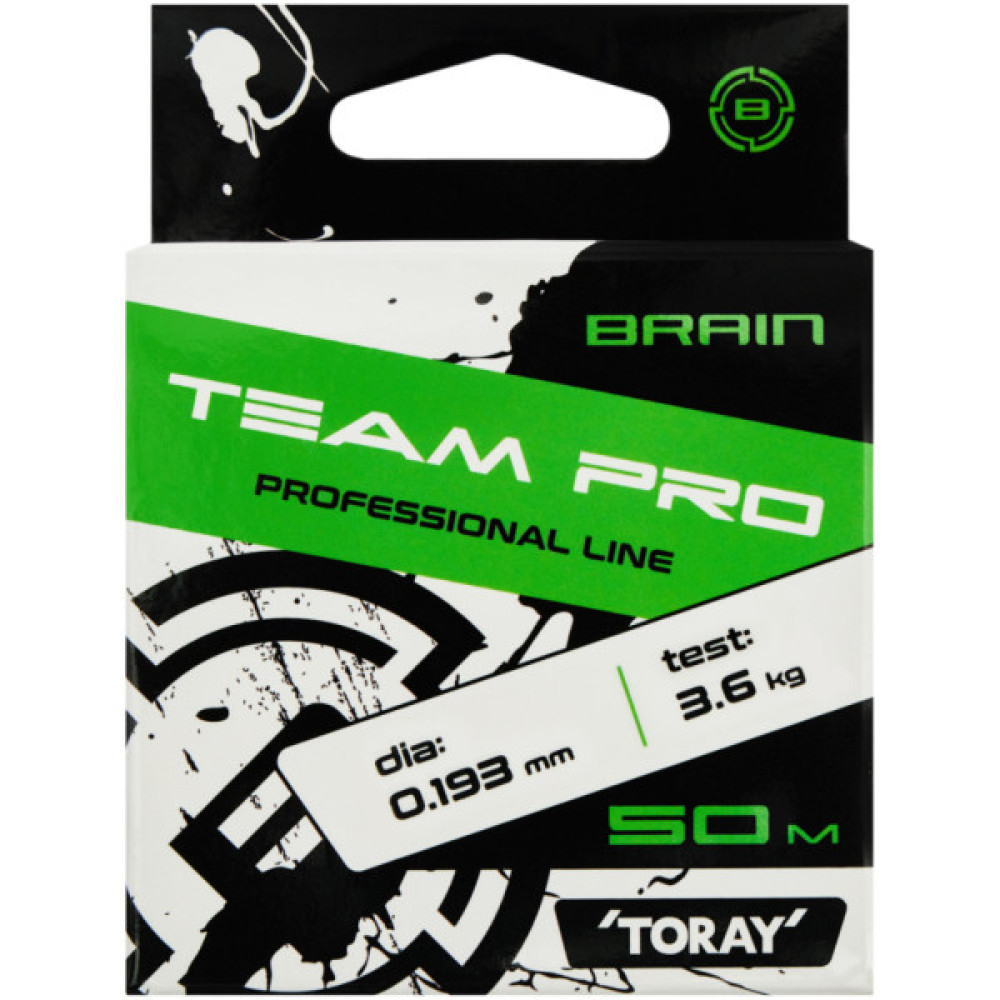 Волосінь Brain Team Pro 50m (clear) 0.193mm 3.6kg (1858.26.87)
