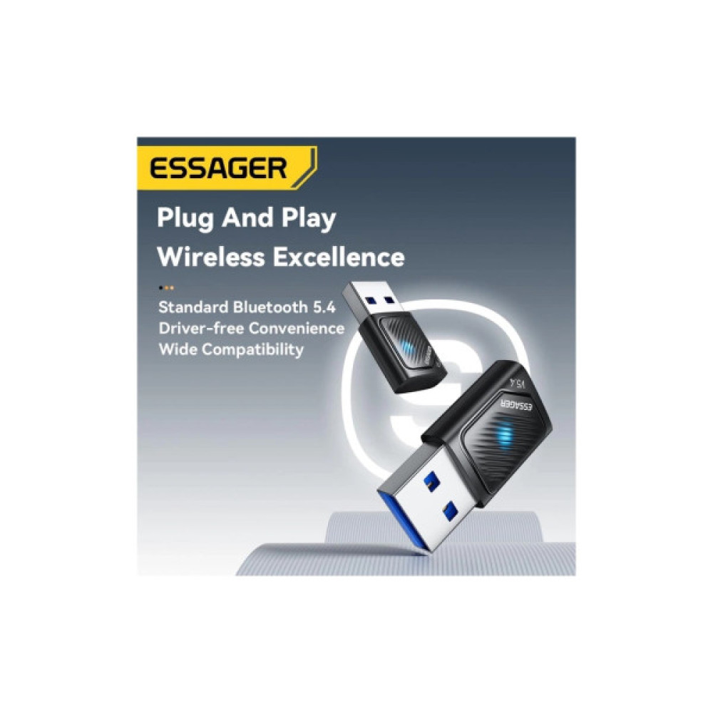 Bluetooth-адаптер Essager Freedom Bluetooth 5.4 Black (EBT54-JH01-P)