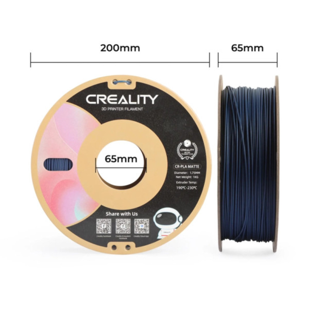 Пластик для 3D-принтера Creality PLA matte 1кг, 1.75мм, dark blue (3301010298)