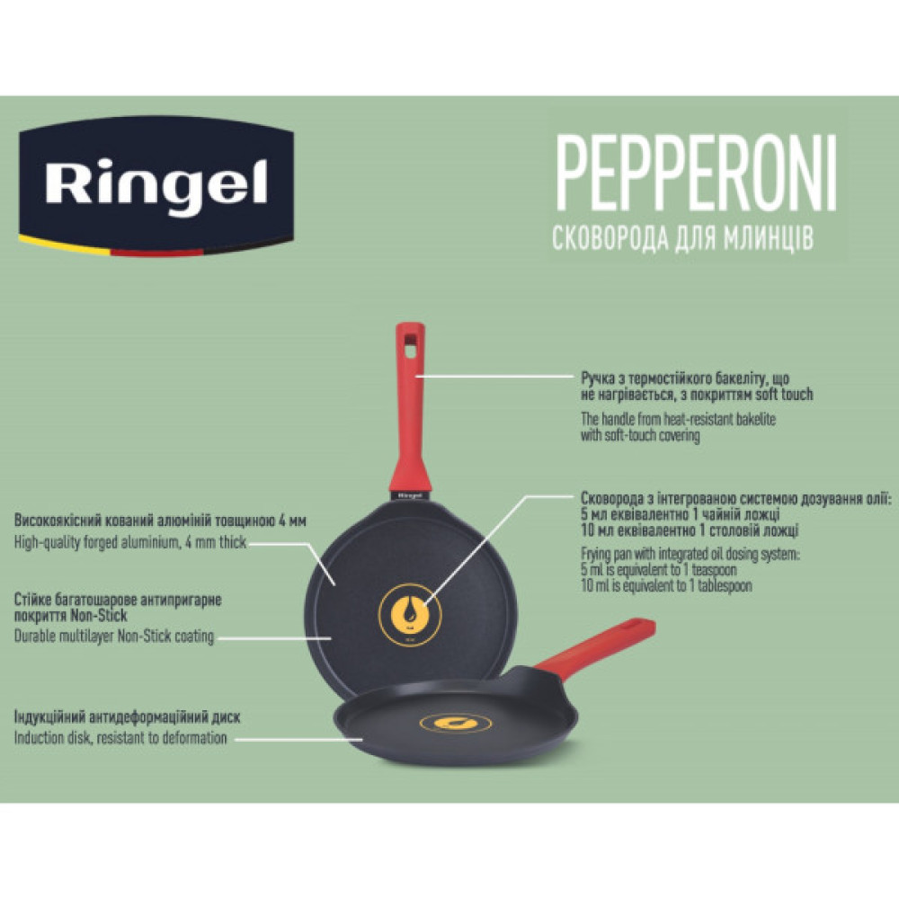 Сковорода Ringel Pepperoni для млинців 22 см (RG-1146-22/p)