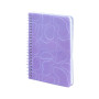Блокнот Axent на спіралі B6 80 аркушів, клітинка, пластикова обкладинка, фіолетовий (8463-1-A)