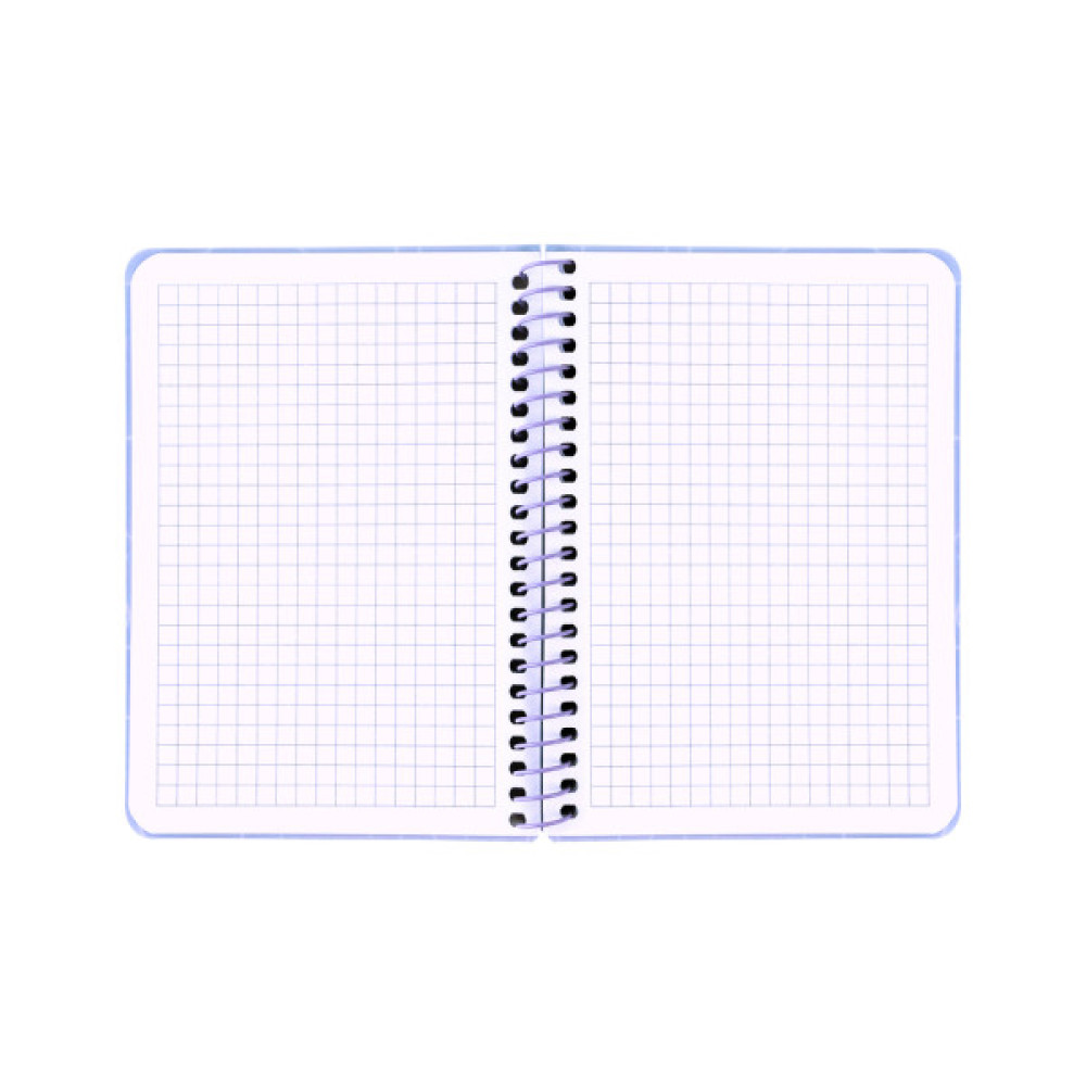 Блокнот Axent на спіралі B6 80 аркушів, клітинка, пластикова обкладинка, фіолетовий (8463-1-A)