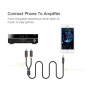 Кабель мультимедійний 3.5mm M to 2xRCA M 2.0m AV102 black Ugreen (10510)