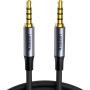 Кабель мультимедійний 3.5mm M to 3.5mm M 1.0m (4pin) AV183 gray Ugreen (10648)