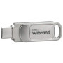 USB флеш накопичувач Wibrand 128GB Bee Silver USB 3.2/Type-C (WI3.2TC/BE128TC039S)