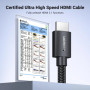 Кабель мультимедійний HDMI M to HDMI M 10.0m 8K60Hz 48Gbps braided Ugreen (95966)