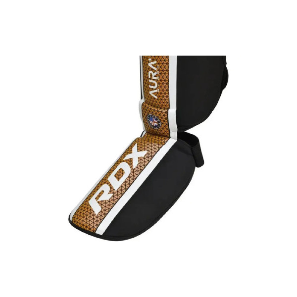 Захист гомілки і стопи RDX Shin Instep Aura Plus T-17 Black Golden M (SGR-T17BGL-M+)