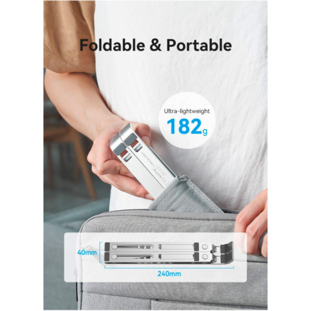 Підставка до ноутбука VENTION Laptop X-type Stand Silver Aluminum Alloy (KDMI0)