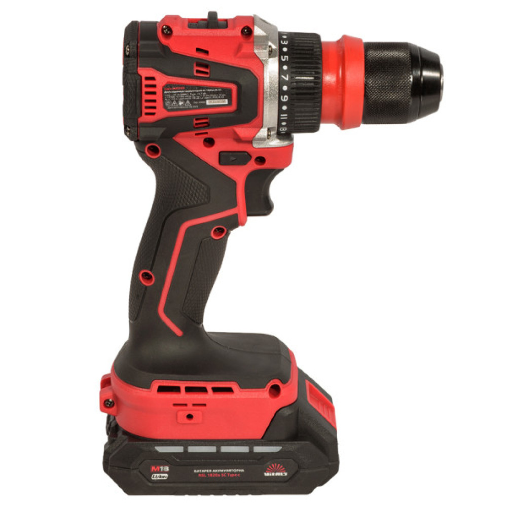 Шуруповерт Vitals Master, AU 1835aq BL Kit, 18V, АКБ 2x2Ah, 35Нм, 500·1500об/хв, кейс, 1.43кг (235977)