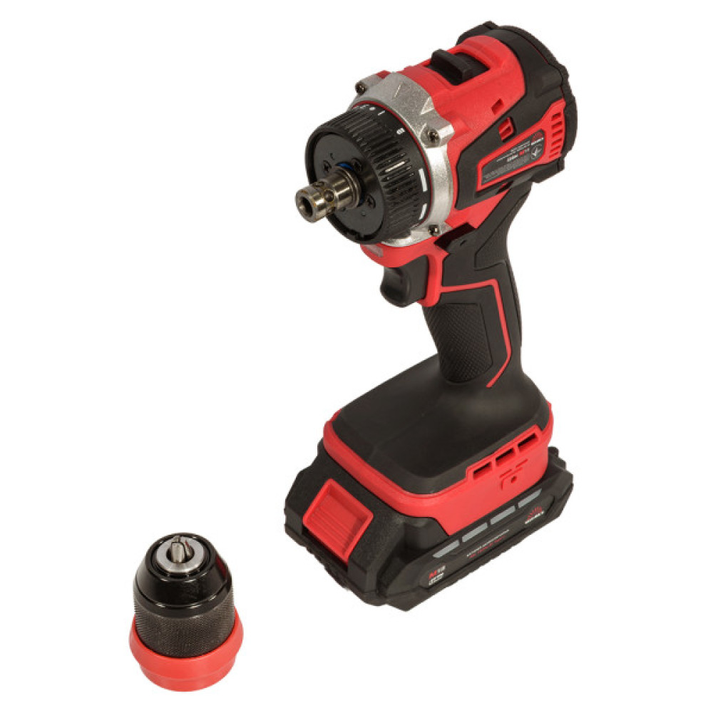 Шуруповерт Vitals Master, AU 1835aq BL Kit, 18V, АКБ 2x2Ah, 35Нм, 500·1500об/хв, кейс, 1.43кг (235977)