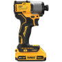 Шурупокрут ударний акумуляторний DeWalt XR Li-Ion PowerStack 18В 1х1.7А·год 192Нм 3200об/хв 4200уд/хв кейс 0.88кг без ЗП