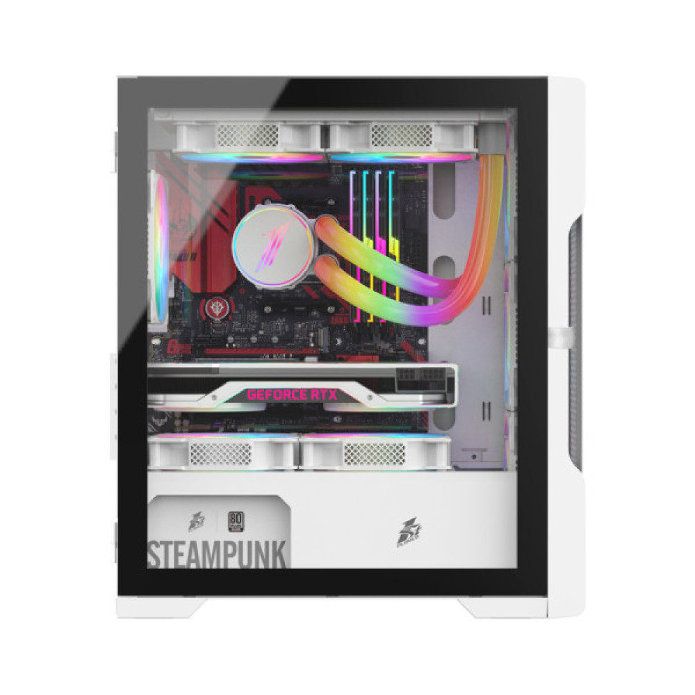 Корпус для ПК 1stPlayer T3-WH-4F1-W
