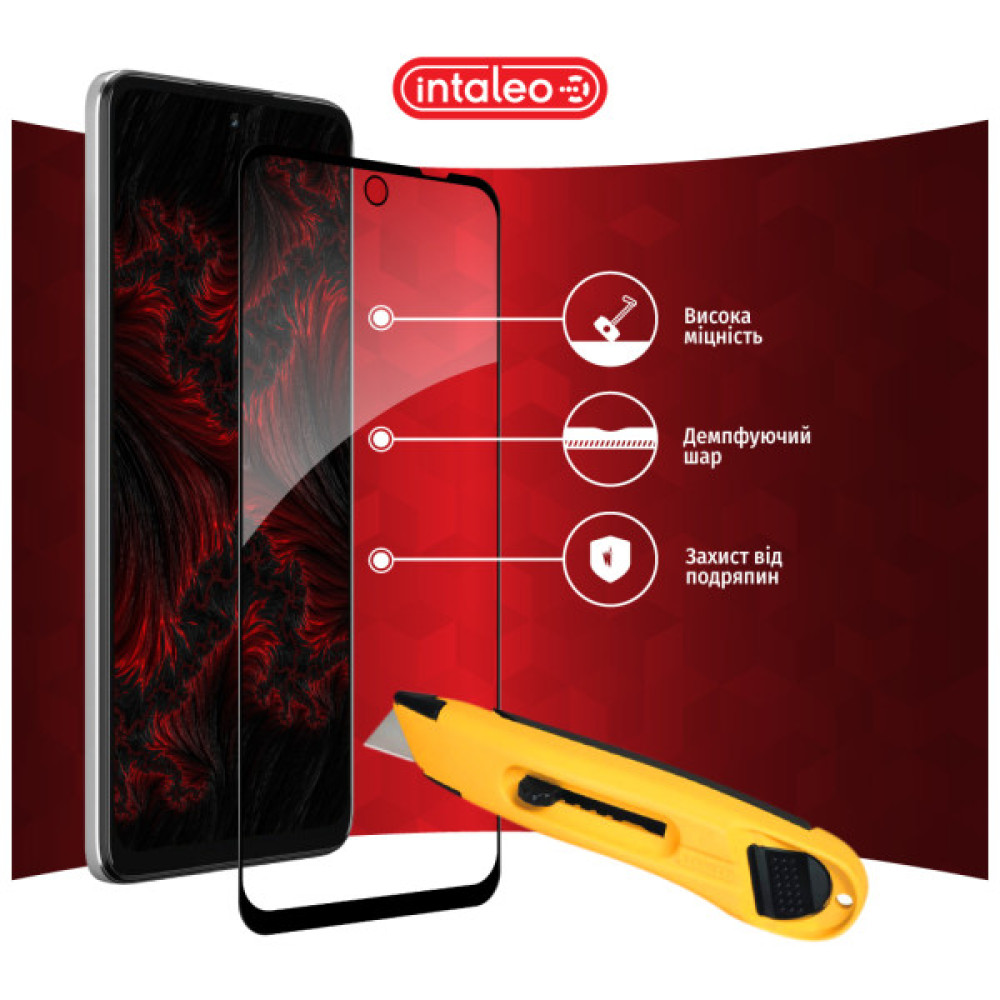 Скло захисне Intaleo Full Glue MOTO G73 Black (1283126567315)