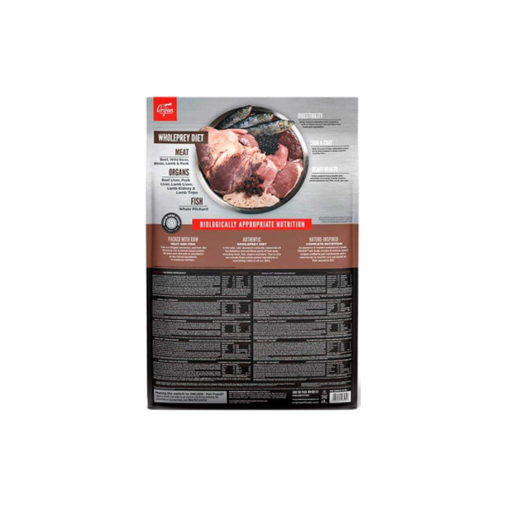 Сухий корм для кішок Orijen Regional Red зі смаком м'яса та риби 5.4 кг (0064992282547)