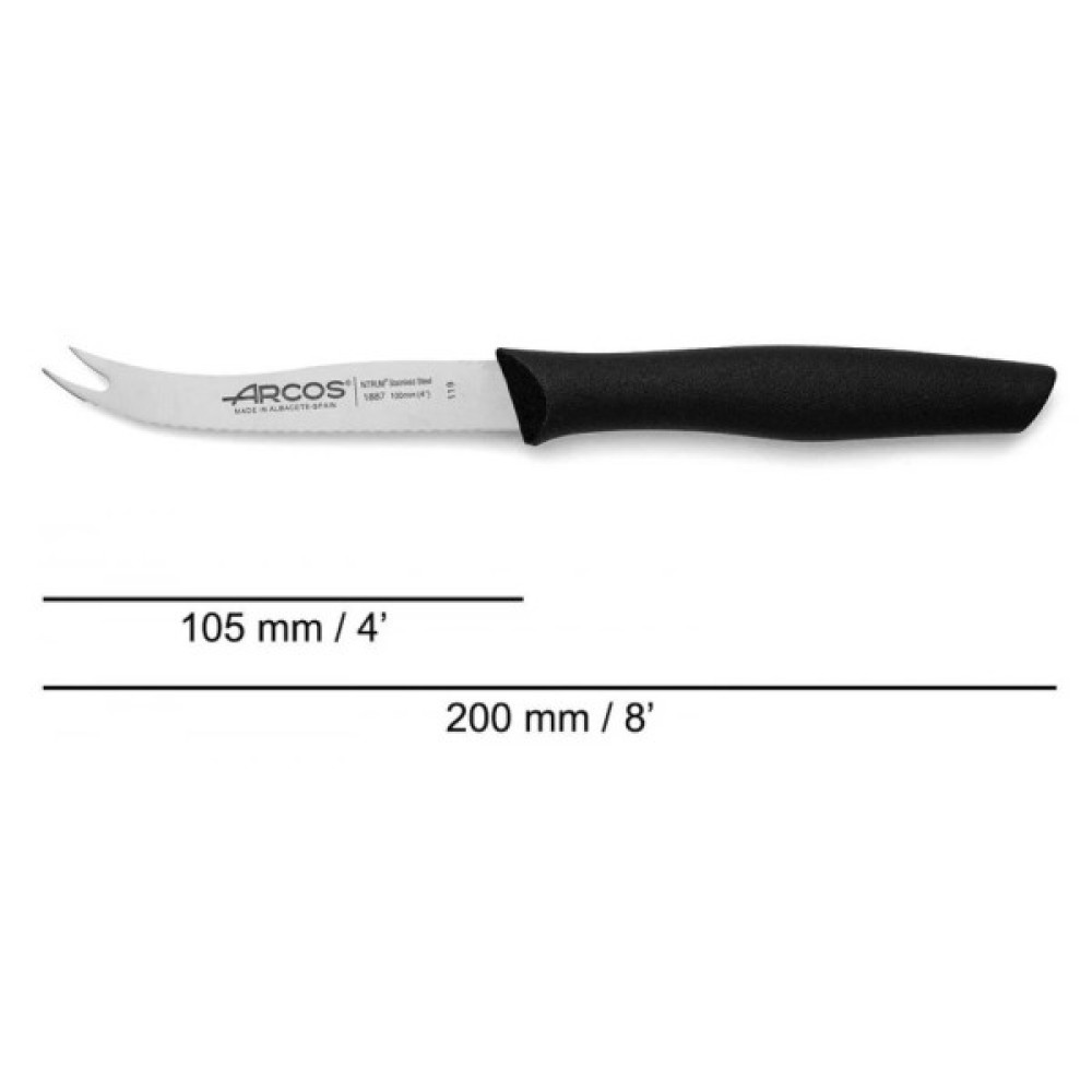Кухонний ніж Arcos Nova для сиру 105 мм Чорний (188700)