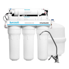 Фільтр зворотного осмосу Ecosoft Standard 5-50P з помпою, мембрана 50gpd, кран капля