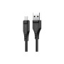 Дата кабель USB 2.0 AM to Micro 5P 1.2m 2.4A TPE C3-09 black Acefast (6974316280880)