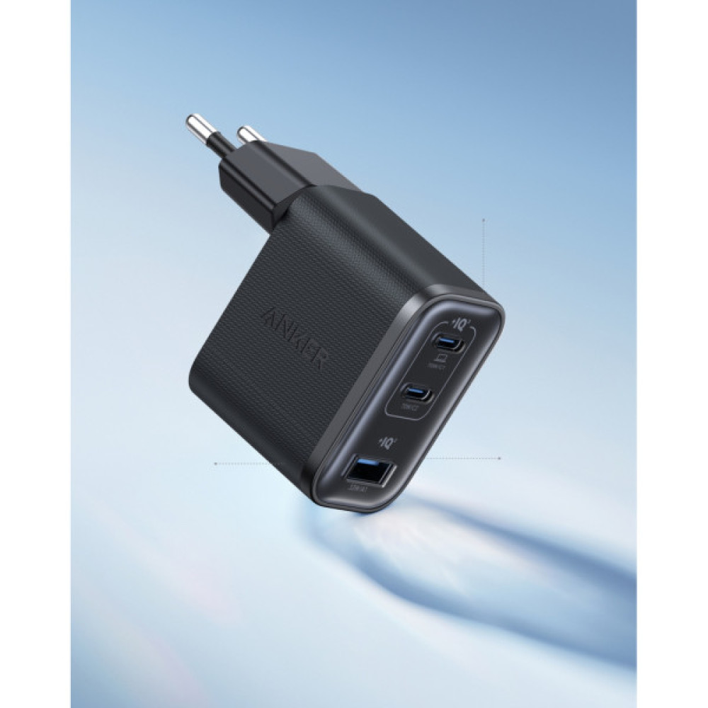 Зарядний пристрій Anker 2xUSB-C PD70W + 1xUSB black (A121AL11)