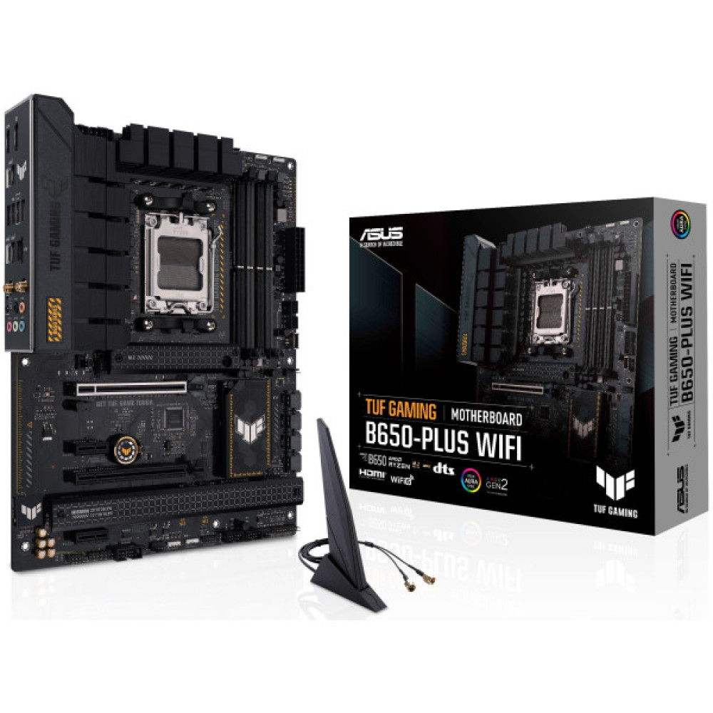 Материнcька плата ASUS TUF GAMING B650-PLUS WIFI sAM5 B650 4xDDR5 M.2 USB HDMI DP Wi-Fi BT ATX