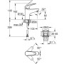 Змішувач для раковини Grohe QuickFix Swift S  довж. виливу - 103мм, неповоротний, 1 важіль, хром