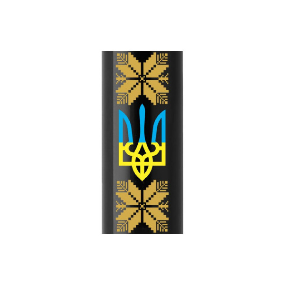 Ручка кулькова Parker IM 17 UKRAINE Black GT BP Тризуб з жовтим орнаментом (22032_T1366u)