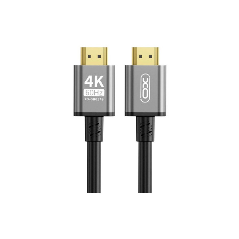 Кабель мультимедійний HDMI M to HDMI M 5.0m V2.0 black XO (GB017B-HDMI.tranish)