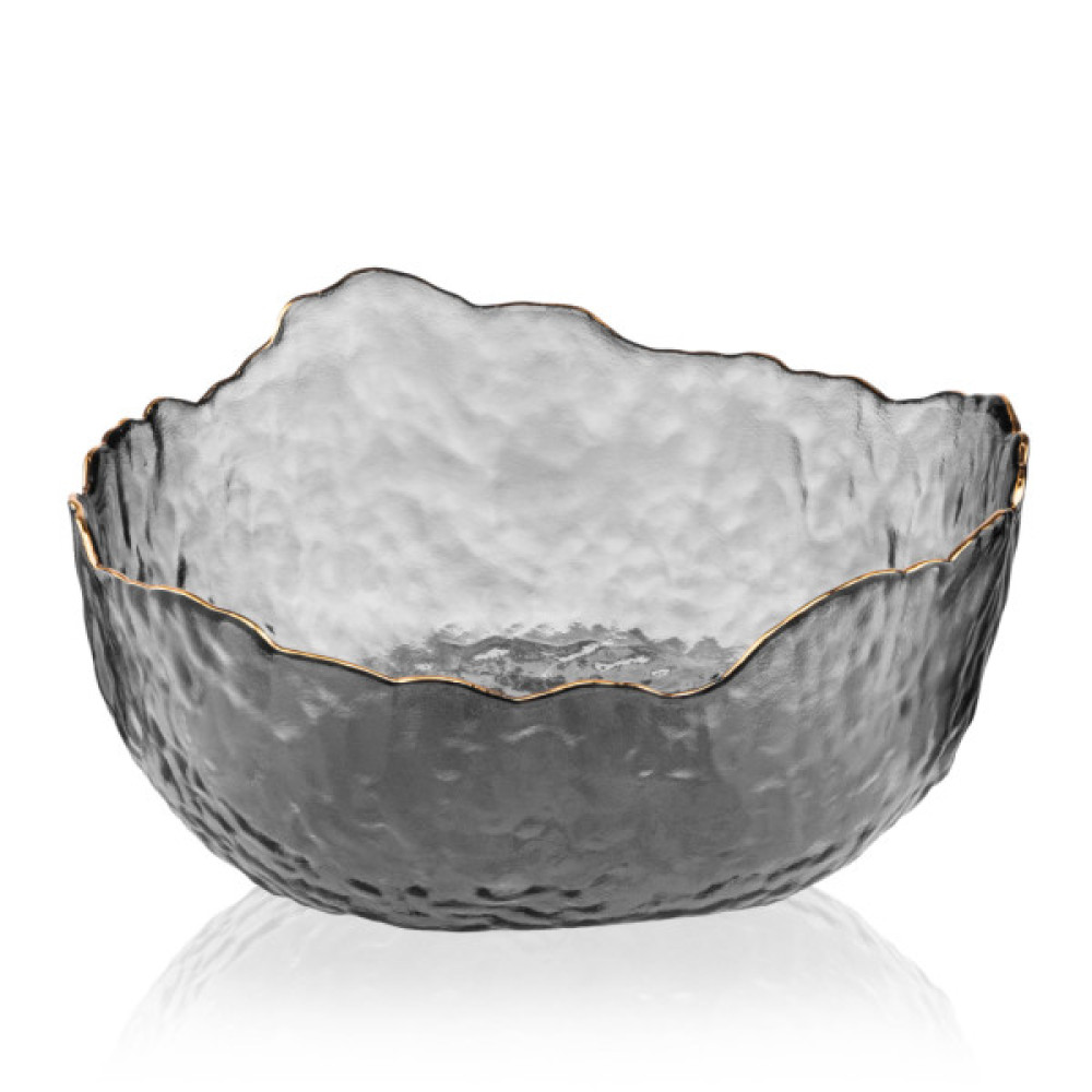 Салатник Ardesto Bell, 16.5см, скло, сірий (AR5006)