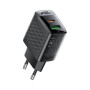 Зарядний пристрій Acefast 2xUSB 30W (USB-C+USB-A) Gan A98 Black (6974316283263)