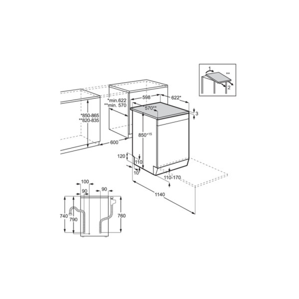 Посудомийна машина Electrolux ESA47210SW