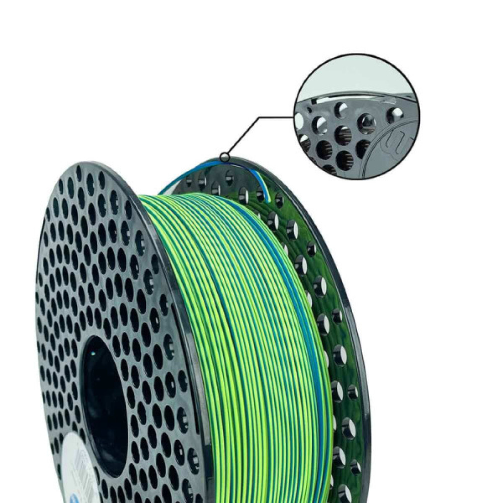 Пластик для 3D-принтера AzureFilm PLA Dual Original 1,75mm 1kg BLUE - GREEN (FP171-5057)