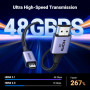 Кабель мультимедійний HDMI M to HDMI micro M 1.0m V2.1 8K60Hz HD164 black Ugreen (15516)