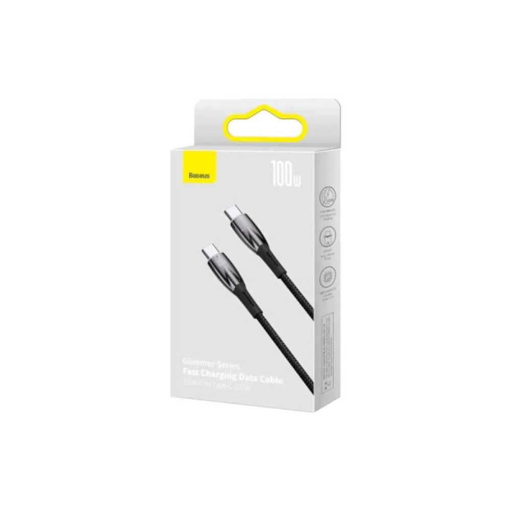 Дата кабель USB-C to USB-C 1.0m 100W black Baseus (CADH000701)