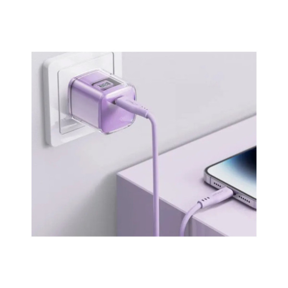 Зарядний пристрій Acefast 1xUSB-C 30W Gan A53 Fast Charger alfalfa purple (6974316282365)