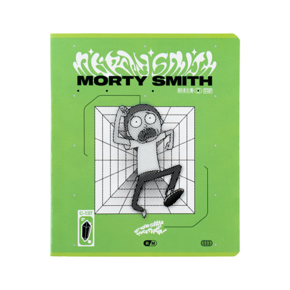 Зошит Kite Rick and Morty 48 аркушів, клітинка (RM24-259)