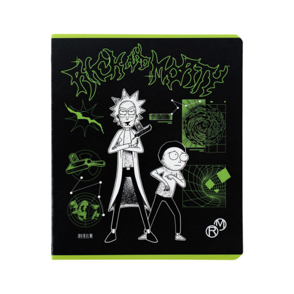 Зошит Kite Rick and Morty 48 аркушів, клітинка (RM24-259)