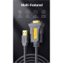 Кабель для передачі даних USB to COM M 2.0m DB9 RS-232 CR104 black Ugreen (20222)