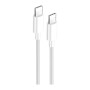 Дата кабель USB-C to USB-C 2.0m 5A 100W zinc alloy braided white ColorWay (CW-CBPDCC099-WT)