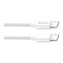 Дата кабель USB-C to USB-C 2.0m 5A 100W zinc alloy braided white ColorWay (CW-CBPDCC099-WT)