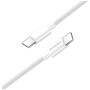 Дата кабель USB-C to USB-C 2.0m 5A 100W zinc alloy braided white ColorWay (CW-CBPDCC099-WT)