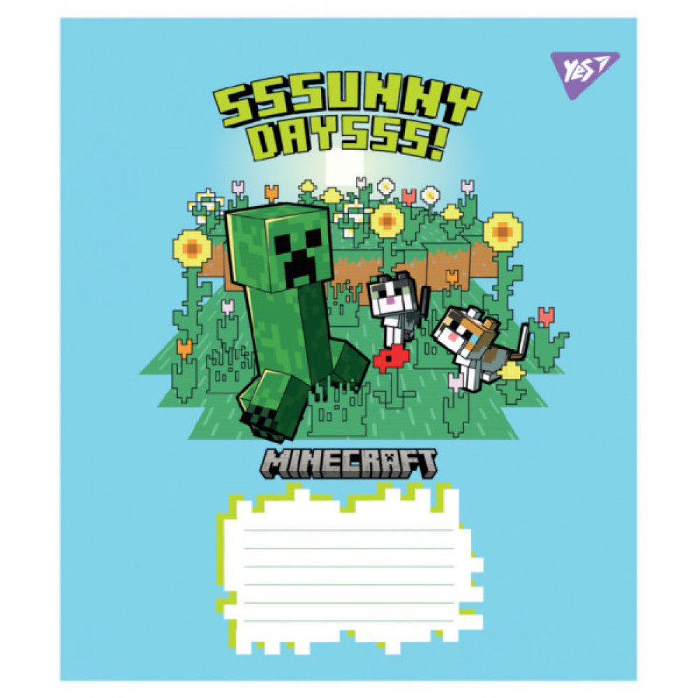 Зошит Yes Minecraft Flowers А5 24 аркушів лінія (767589)