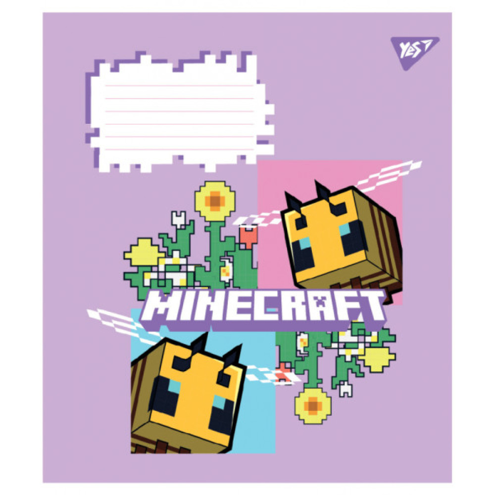 Зошит Yes Minecraft Flowers А5 24 аркушів лінія (767589)