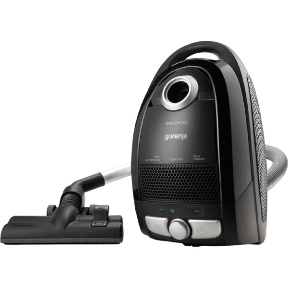 Пилосос Gorenje мішковий, 800Вт, конт пил -3л, HEPA, телескоп трубка, чорний