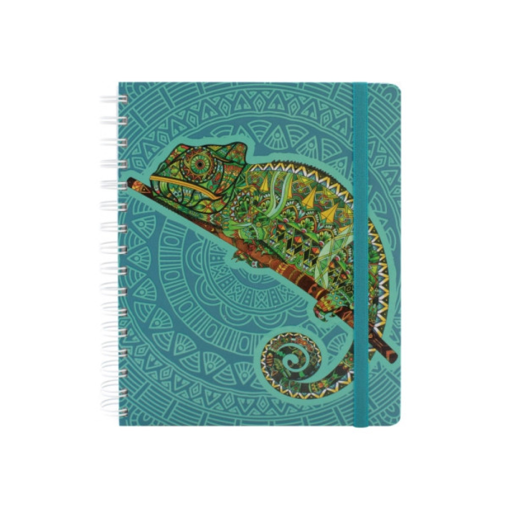 Блокнот Optima Sambala на гумці, 175х206 мм спіраль, 150 аркушів клітинка з полями (O20849-04)