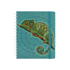 Блокнот Optima Sambala на гумці, 175х206 мм спіраль, 150 аркушів клітинка з полями (O20849-04)