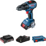 Шурупокрут-дриль акумуляторний Bosch Professional GSR 18 V-50 18В 2x2А·год 50Нм 460·1800об/хв 1кг