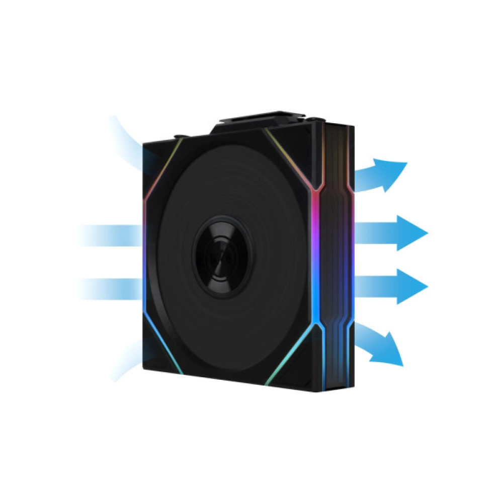 Кулер до корпусу Lian Li Uni Fan TL WIRELESS 120-3, Black (G99.12TL1W3B.00)