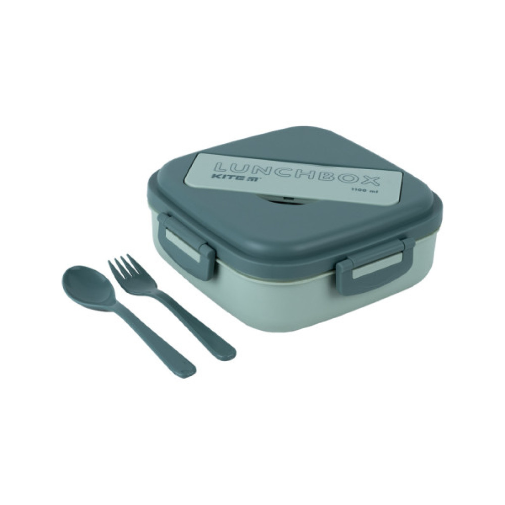 Ланч-бокс дитячий Kite з розділювачем 1100 мл, зелений (K23-186-1)